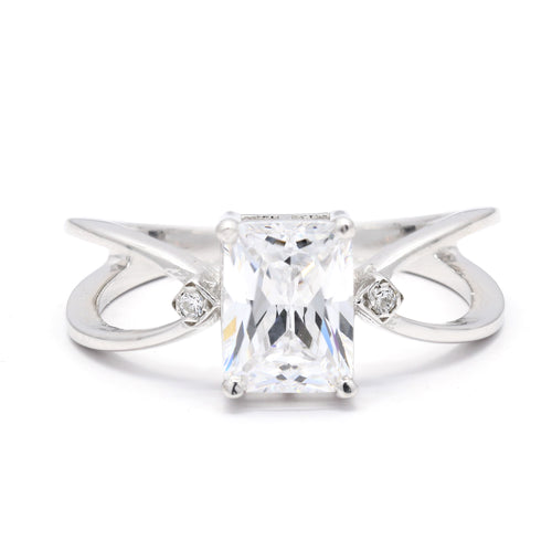1.50 ct Octagon Moissanite Engagement Ring