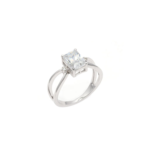1.50 ct Octagon Moissanite Engagement Ring