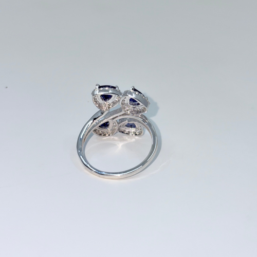 Midnight Prism – Trillion Cut Iolite Ring in 92.5 Sterling Silver