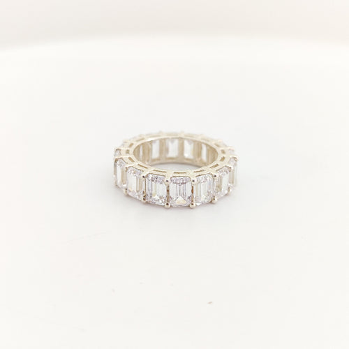 Octagon Moissanite Infinity Band Ring