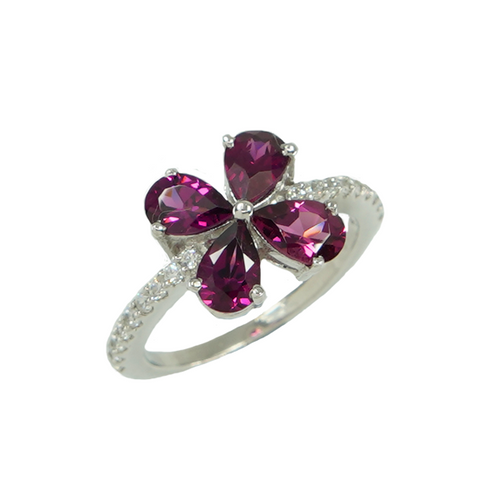 Rhodolite Engagement Ring 3