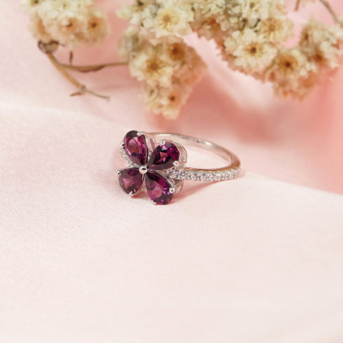 Rhodolite Engagement Ring