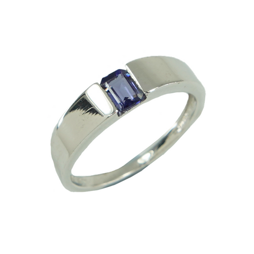 Adam Frost – Blue Ice Minimalist Ring in Sterling Silver