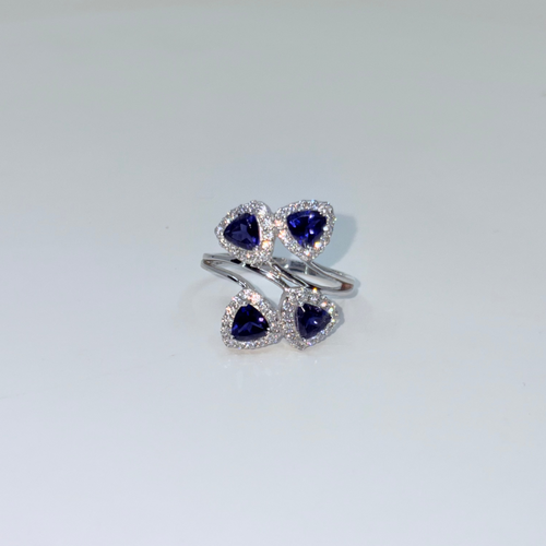 Trillion Iolite Ring.