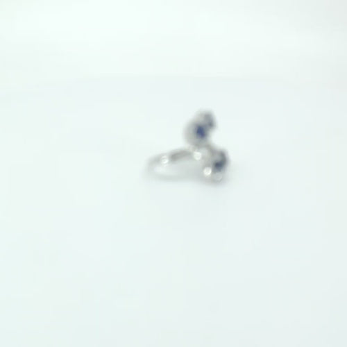Midnight Prism – Trillion Cut Iolite Ring in 92.5 Sterling Silver