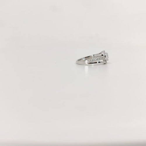 The Sofia Dazzle – 925 Silver Engagement Ring with a Sparkling Finish