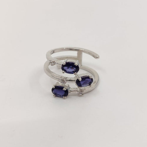three natural Iolite gemstones